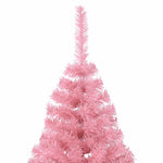 HKH Meia Árvore de Natal Artificial com Suporte Rosa em PVC