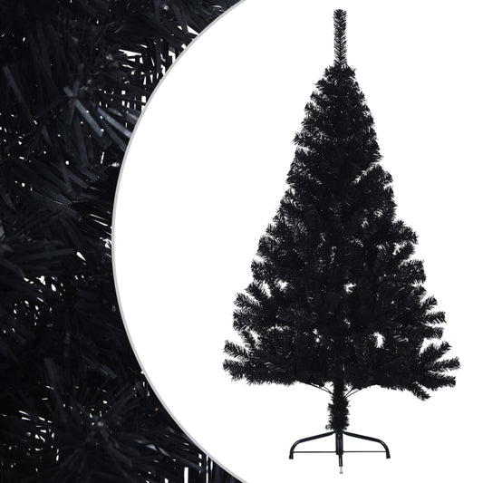 HKH Meia Árvore de Natal Artificial com Suporte Preto em PVC