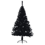HKH Meia Árvore de Natal Artificial com Suporte Preto em PVC