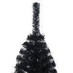 HKH Meia Árvore de Natal Artificial com Suporte Preto em PVC