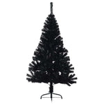 HKH Meia Árvore de Natal Artificial com Suporte Preto em PVC