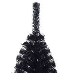 HKH Meia Árvore de Natal Artificial com Suporte Preto em PVC