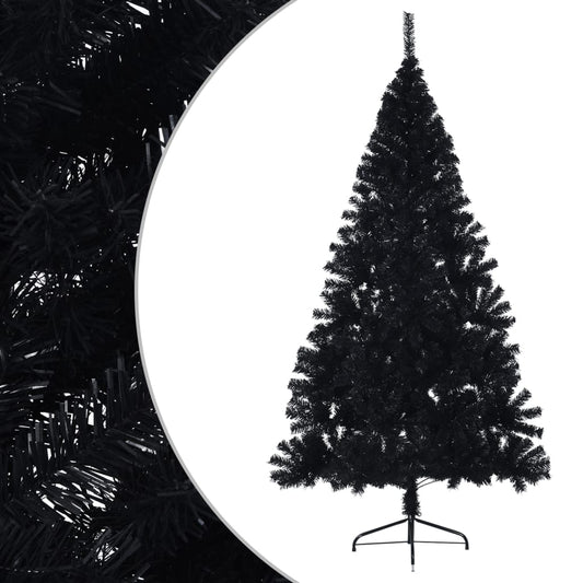 HKH Meia Árvore de Natal Artificial com Suporte Preto em PVC