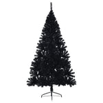 HKH Meia Árvore de Natal Artificial com Suporte Preto em PVC