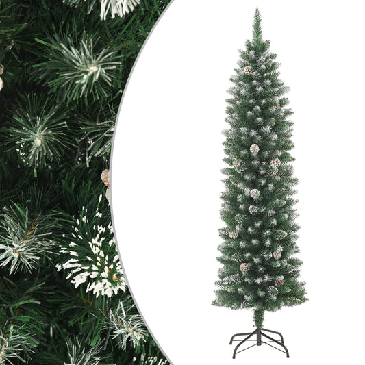 HKH Árvore de Natal Artificial Fina com Suporte em PVC