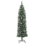 HKH Árvore de Natal Artificial Fina com Suporte em PVC