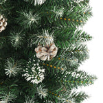 HKH Árvore de Natal Artificial Fina com Suporte em PVC