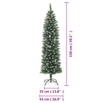 HKH Árvore de Natal Artificial Fina com Suporte em PVC