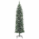HKH Árvore de Natal Artificial Fina com Suporte em PVC