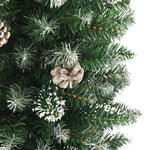 HKH Árvore de Natal Artificial Fina com Suporte em PVC