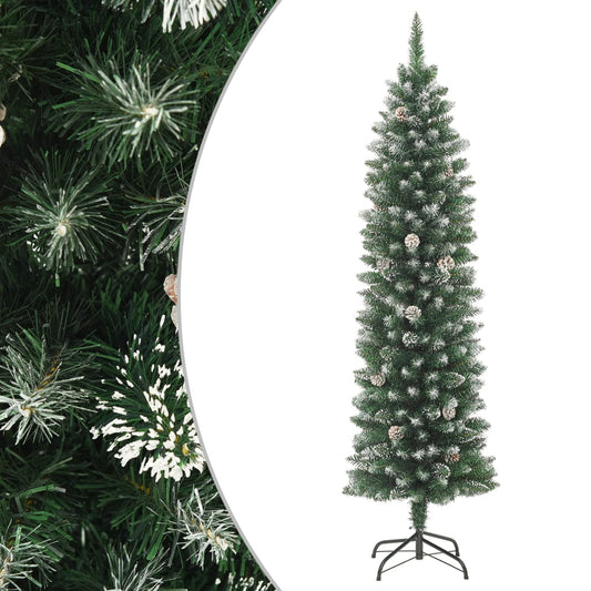 HKH Árvore de Natal Artificial Fina com Suporte em PVC