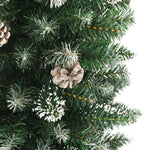 HKH Árvore de Natal Artificial Fina com Suporte em PVC