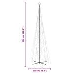 HKH Árvore de Natal em Cone com 3000 Luzes LED - Branco Quente
