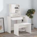 HKH Tocador con espejo Color - 86,5x35x136 Cm - Blanco