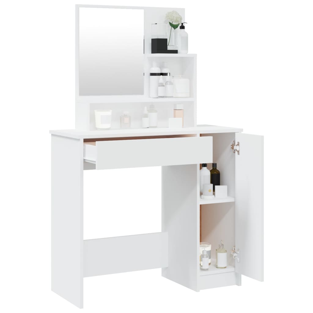 HKH Tocador con espejo Color - 86,5x35x136 Cm - Blanco
