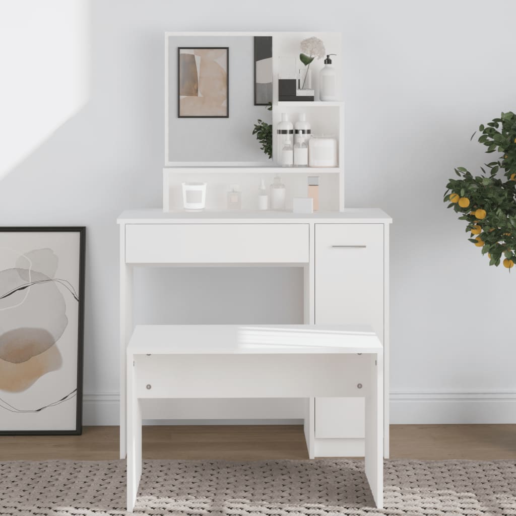 HKH Tocador con espejo Color - 86,5x35x136 Cm - Blanco