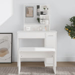 HKH Tocador con espejo Color - 86,5x35x136 Cm - Blanco