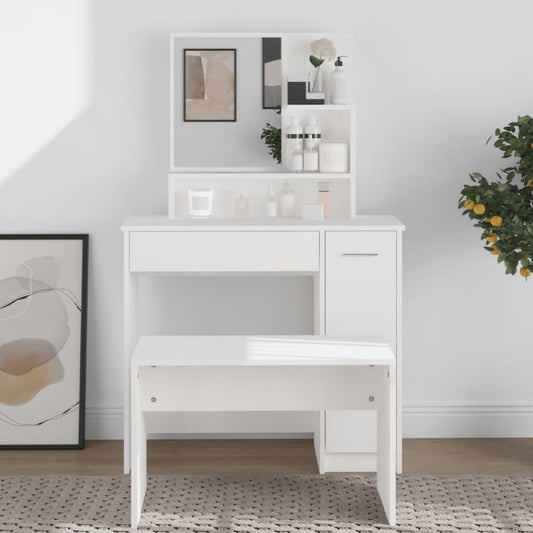 HKH Toucador com Espelho Cor - 86,5x35x136 Cm - Branco
