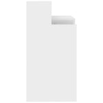Escritorio HKH con LED Derivados Madera Brillante - Blanco