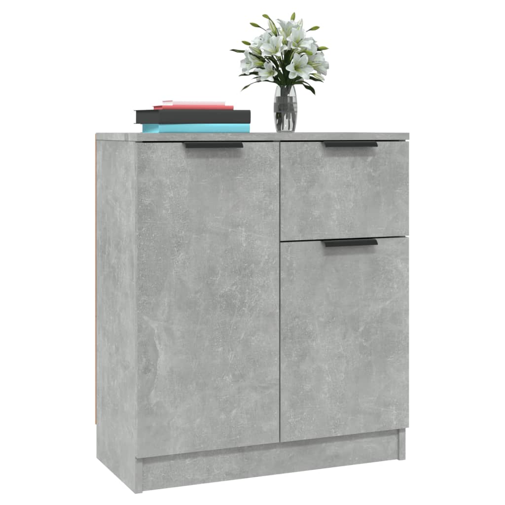 HKH Aparador em derivados de Madeira com 2 Portas e 1 Gaveta 60 X 30 X 70 Cm - Cinzento-Cimento