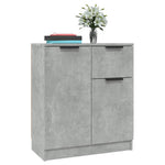 HKH Aparador em derivados de Madeira com 2 Portas e 1 Gaveta 60 X 30 X 70 Cm - Cinzento-Cimento