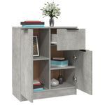 HKH Aparador em derivados de Madeira com 2 Portas e 1 Gaveta 60 X 30 X 70 Cm - Cinzento-Cimento