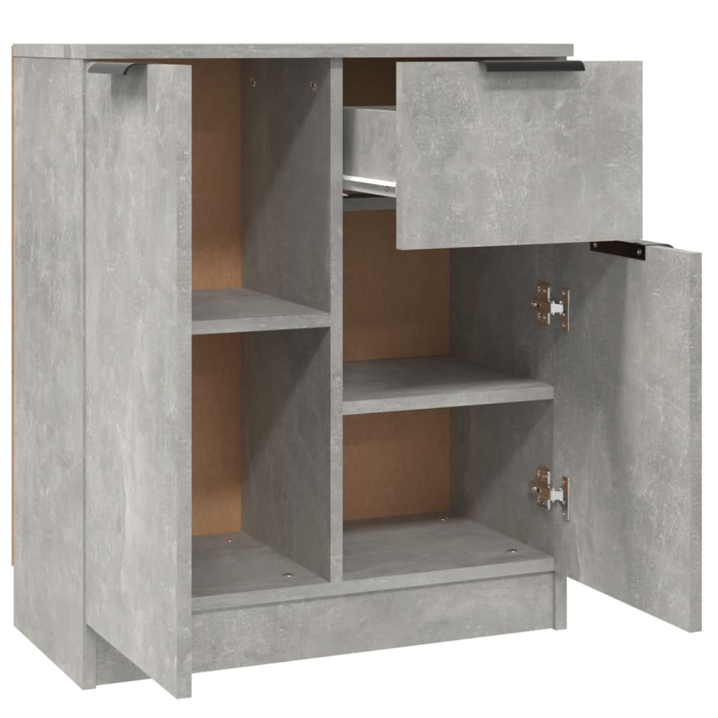 HKH Aparador em derivados de Madeira com 2 Portas e 1 Gaveta 60 X 30 X 70 Cm - Cinzento-Cimento