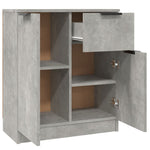 HKH Aparador em derivados de Madeira com 2 Portas e 1 Gaveta 60 X 30 X 70 Cm - Cinzento-Cimento