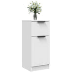 HKH Aparador en derivados de Madera con Una Puerta y Un Cajón 30 X 30 X 70 Cm - Blanco