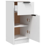 HKH Aparador en derivados de Madera con Una Puerta y Un Cajón 30 X 30 X 70 Cm - Blanco