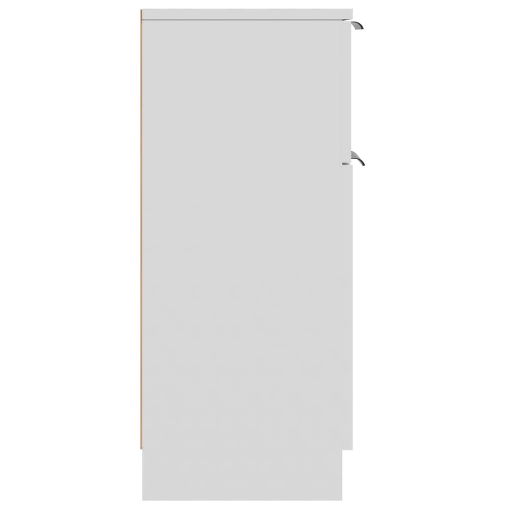 HKH Aparador en derivados de Madera con Una Puerta y Un Cajón 30 X 30 X 70 Cm - Blanco