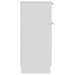 HKH Aparador en derivados de Madera con Una Puerta y Un Cajón 30 X 30 X 70 Cm - Blanco