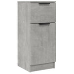 HKH Aparadores 2 Piezas en derivados de Madera con Una Puerta y Un Cajón 30 X 30 X 70 Cm - Gris-Cemento