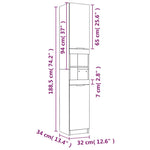 Mueble de baño HKH - 32x34x188,5 cm - Blanco