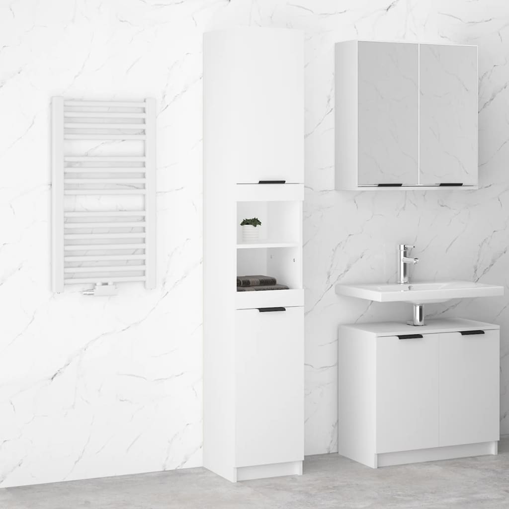 HKH Armário Casa de Banho - 32x34x188,5 Cm - Branco