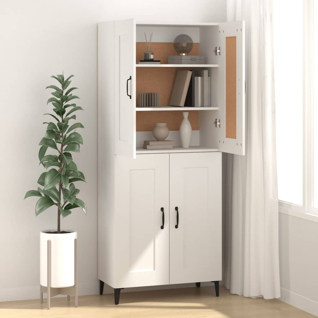 Aparador Clásico HKH en derivados de madera, hierro 69,5 X 34 X 90 Cm - Blanco