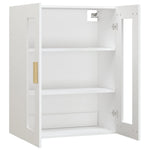 HKH Armário de Parede Suspenso em derivados de Madeira, Vidro 69,5 X 34 X 90 Cm - Branco