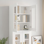 HKH Armário de Parede Suspenso em derivados de Madeira, Vidro 69,5 X 34 X 90 Cm - Branco