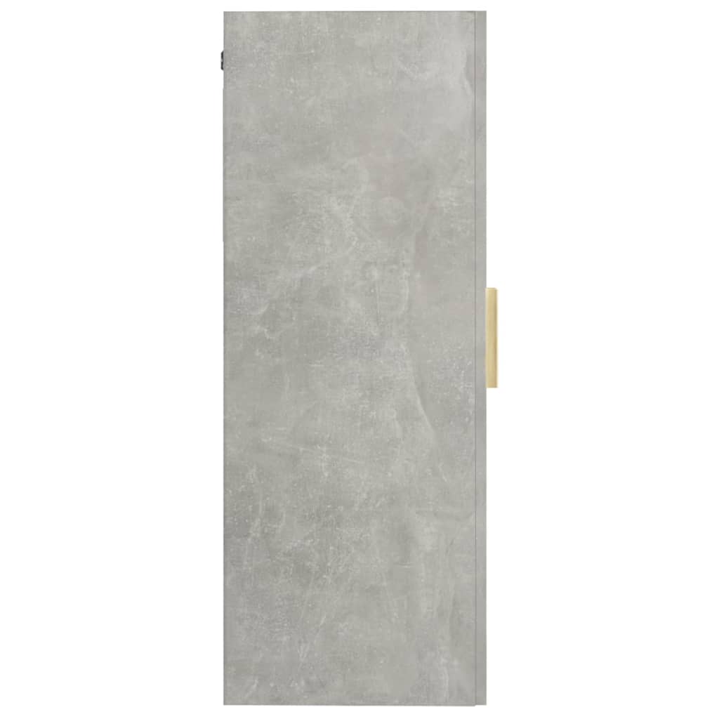 HKH Armário de Parede Suspenso em derivados de Madeira, Vidro 69,5 X 34 X 90 Cm - Cinzento-Cimento