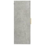 HKH Armário de Parede Suspenso em derivados de Madeira, Vidro 69,5 X 34 X 90 Cm - Cinzento-Cimento