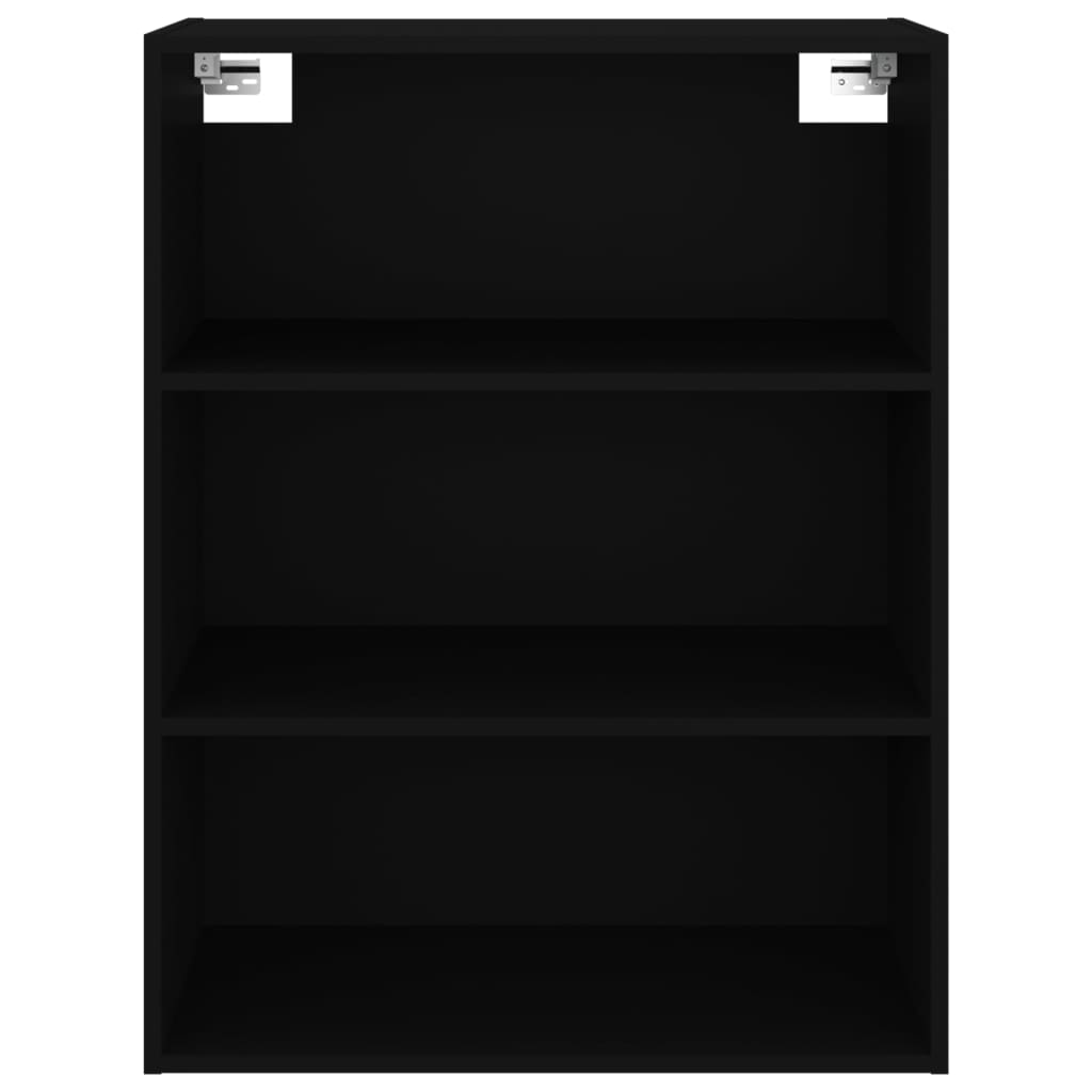 HKH Armario de Pared Suspendido de Madera 69,5 x 32,5 x 90 cm - Negro