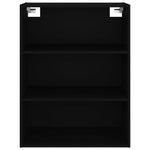 HKH Armario de Pared Suspendido de Madera 69,5 x 32,5 x 90 cm - Negro