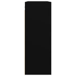 HKH Armario de Pared Suspendido de Madera 69,5 x 32,5 x 90 cm - Negro