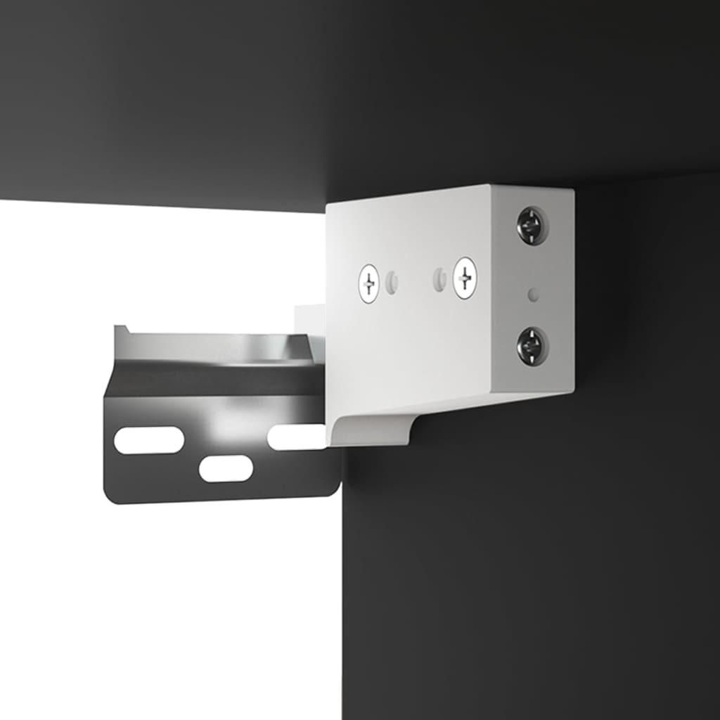 HKH Armario de Pared Suspendido de Madera 69,5 x 32,5 x 90 cm - Negro