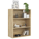 HKH Armario de Pared Suspendido en derivados de Madera 69,5 X 32,5 X 90 Cm - Roble Sonoma