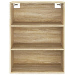 HKH Armario de Pared Suspendido en derivados de Madera 69,5 X 32,5 X 90 Cm - Roble Sonoma