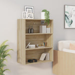 HKH Armario de Pared Suspendido en derivados de Madera 69,5 X 32,5 X 90 Cm - Roble Sonoma