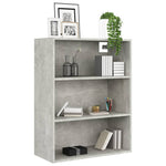 HKH Armario de Pared Suspendido de Madera 69,5 X 32,5 X 90 Cm - Gris Cemento