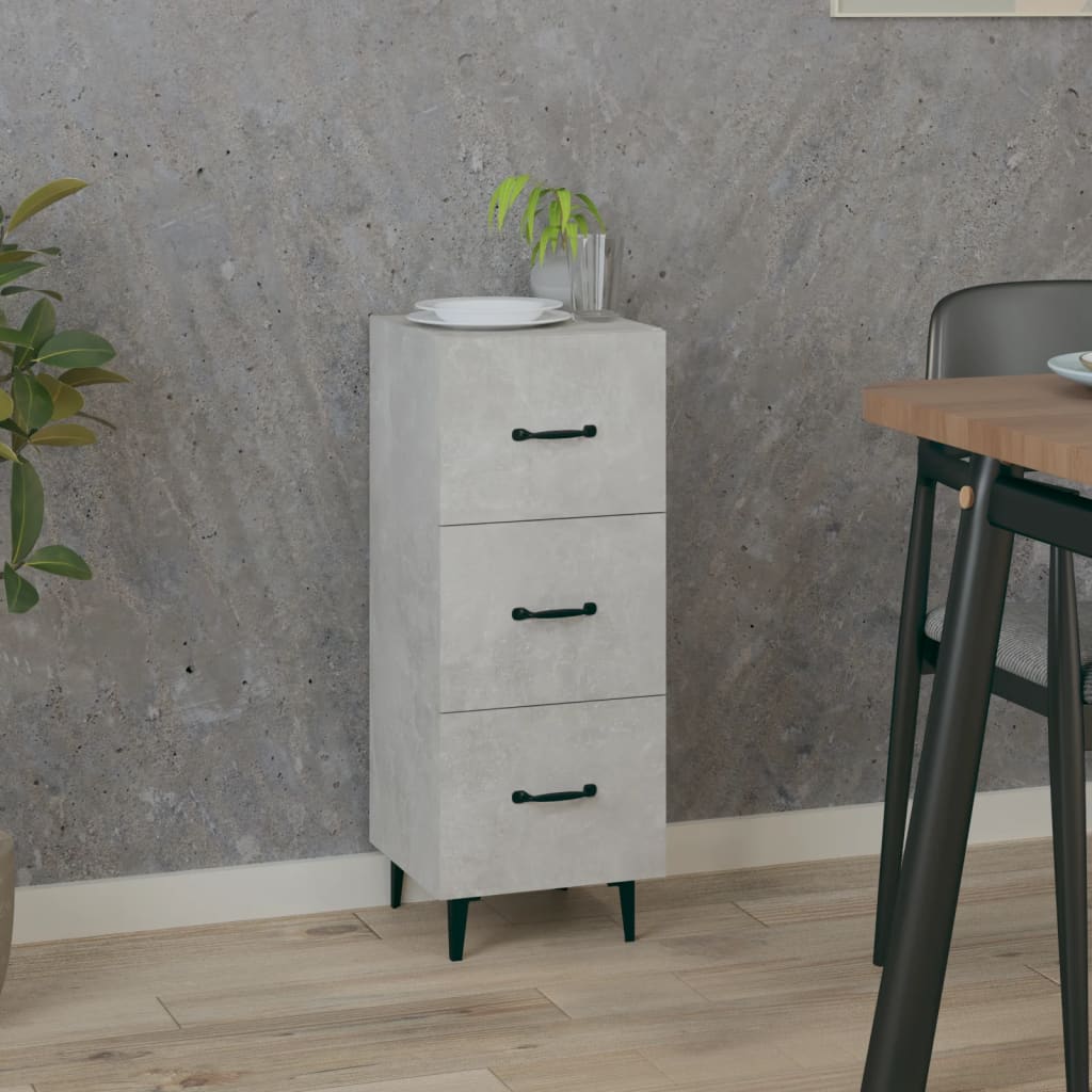 Aparador Clásico HKH en derivados de Madera, Hierro 34,5 X 34 X 90 Cm - Gris-Cemento
