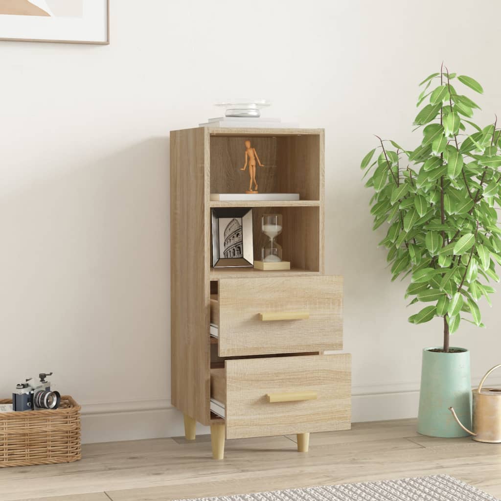 Aparador HKH en madera prensada 34,5 X 34 X 90 Cm - Roble Sonoma